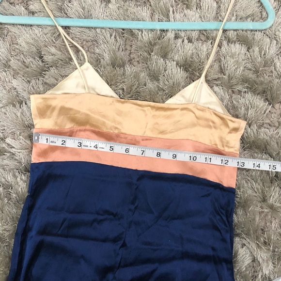 LA PERLA Silk Colorblock Slip Dress Short Nightie - Picture 6 of 11